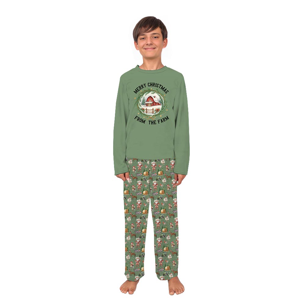 Merry Christmas From The Farm Family Jammies With Dog Merry Christmas From The Farm Family Jammies With Dog