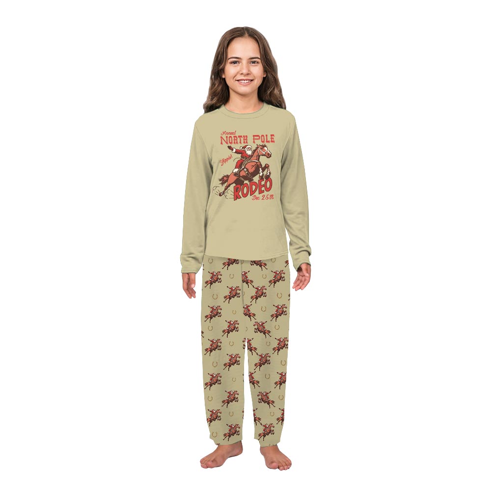 Rodeo Santa And Horse Family Pajamas With Dog Rodeo Santa And Horse Family Pajamas With Dog