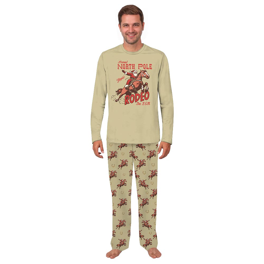 Rodeo Santa And Horse Family Pajamas With Dog Rodeo Santa And Horse Family Pajamas With Dog