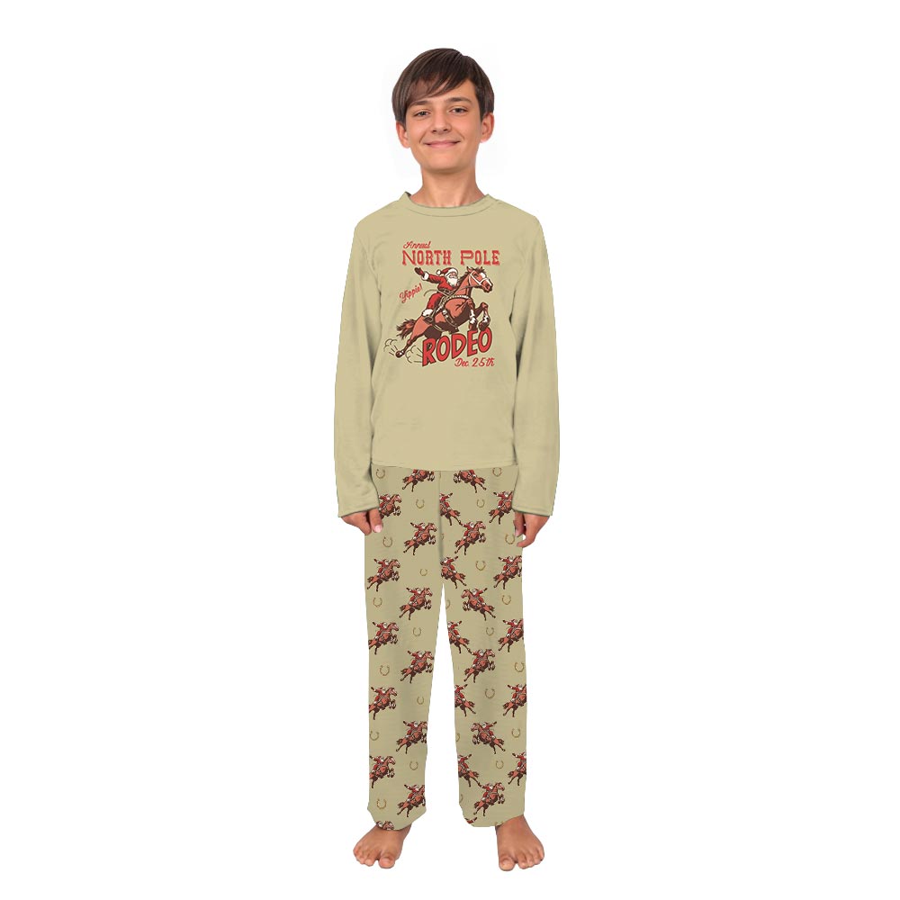 Rodeo Santa And Horse Family Pajamas With Dog Rodeo Santa And Horse Family Pajamas With Dog