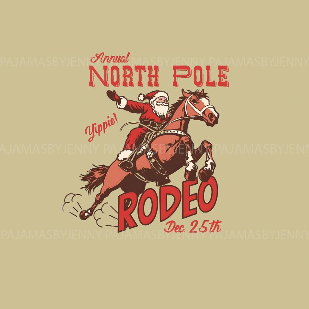 Rodeo Santa And Horse Family Pajamas With Dog Rodeo Santa And Horse Family Pajamas With Dog