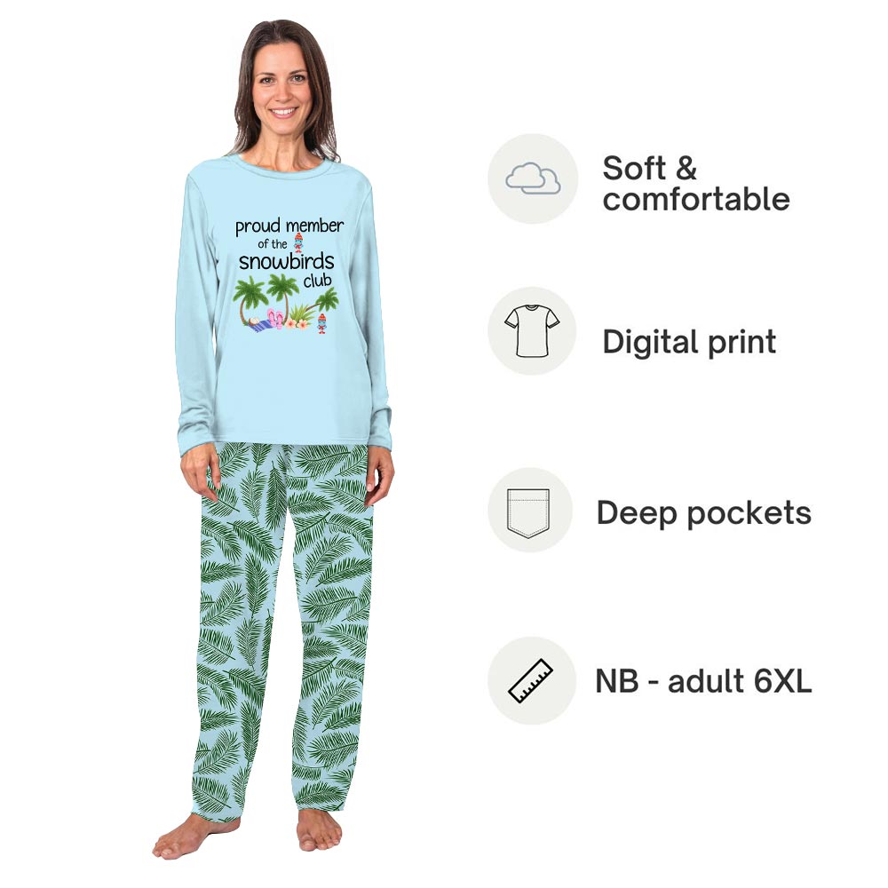Fun Tropical Proud Member of the Snowbirds Family Jammies Fun Tropical Proud Member of the Snowbirds Family Jammies