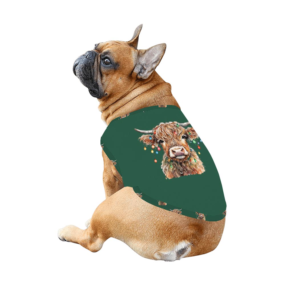 Highland Cow Christmas Matching Pajama Set Dog Highland Cow Christmas Matching Pajama Set Dog