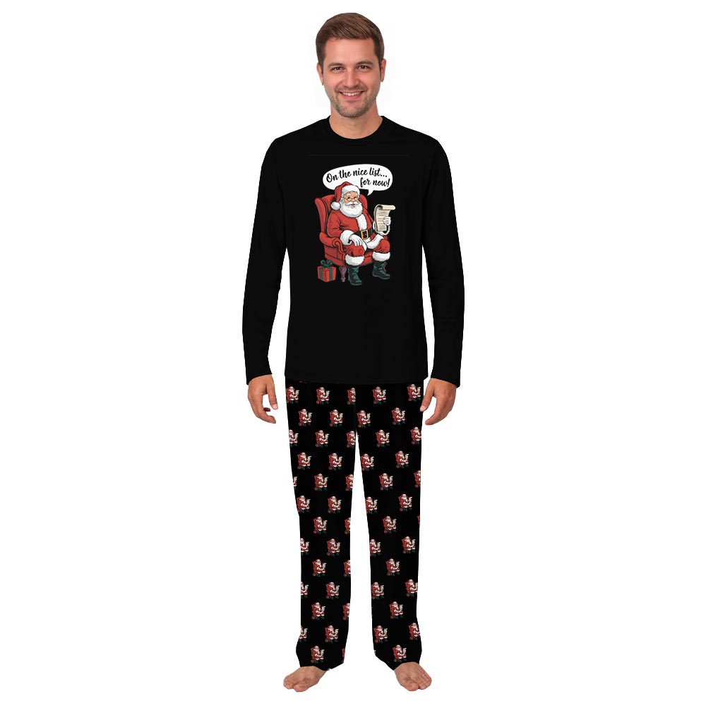 Santa and Gifts Matching Dog Owner Christmas Pajamas Santa and Gifts Matching Dog Owner Christmas Pajamas