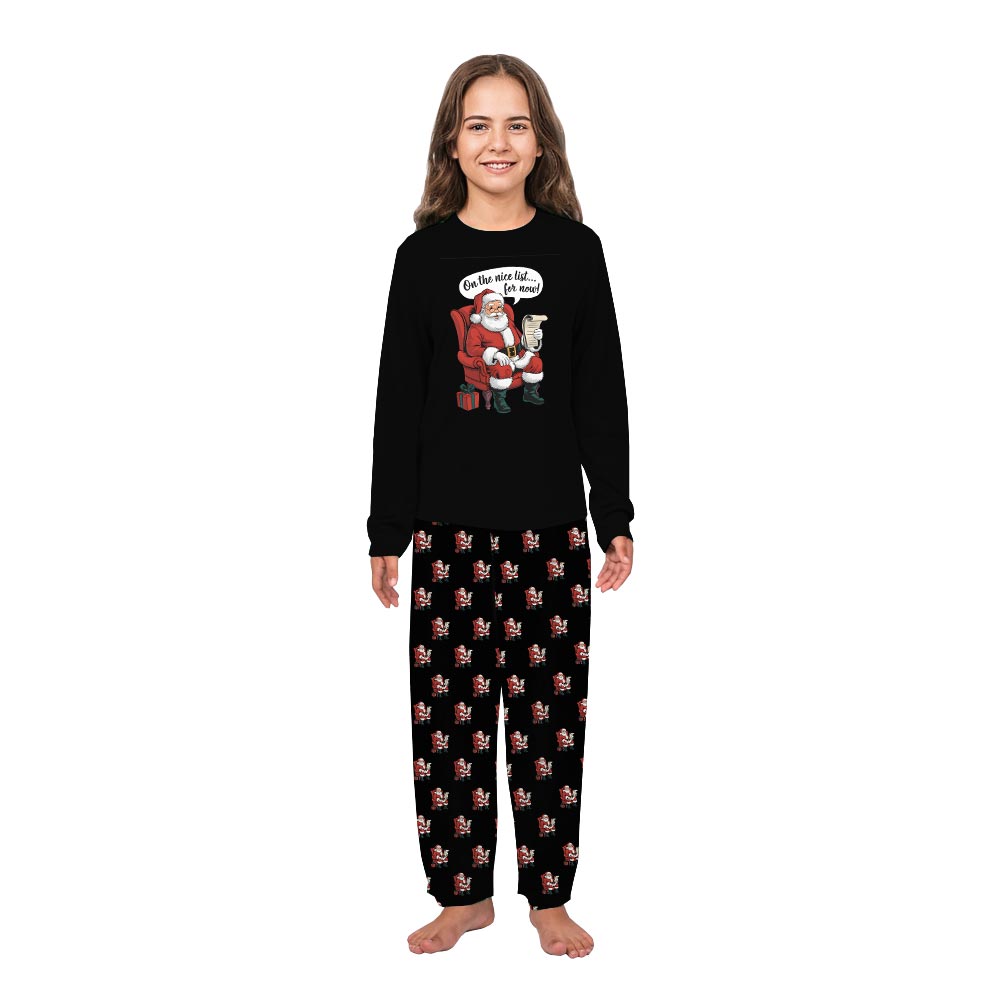 Santa and Gifts Matching Dog Owner Christmas Pajamas Santa and Gifts Matching Dog Owner Christmas Pajamas