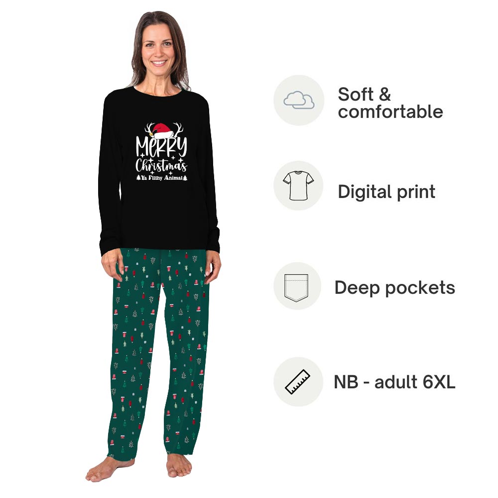 Merry Christmas Ya Filthy Animal Pjs for the Family and Dog Merry Christmas Ya Filthy Animal Pjs for the Family and Dog