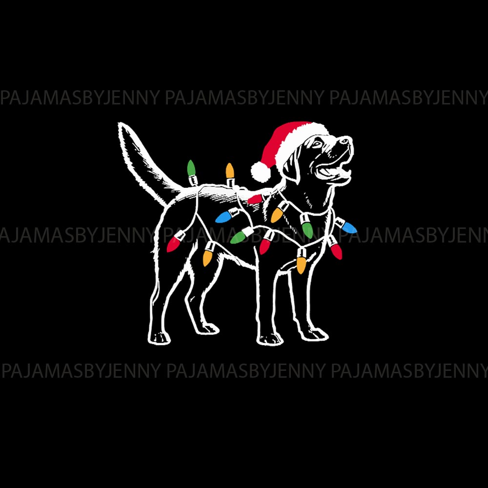 Santa Labrador Retriever Christmas Lights Dog Matching Holiday Pajamas Santa Labrador Retriever Christmas Lights Dog Matching Holiday Pajamas