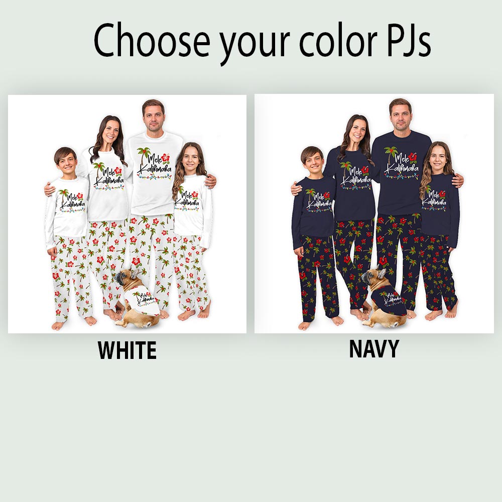 Mele Kalikimaka and Christmas Theme Matching Christmas PJs For Dogs Mele Kalikimaka and Christmas Theme Matching Christmas PJs For Dogs