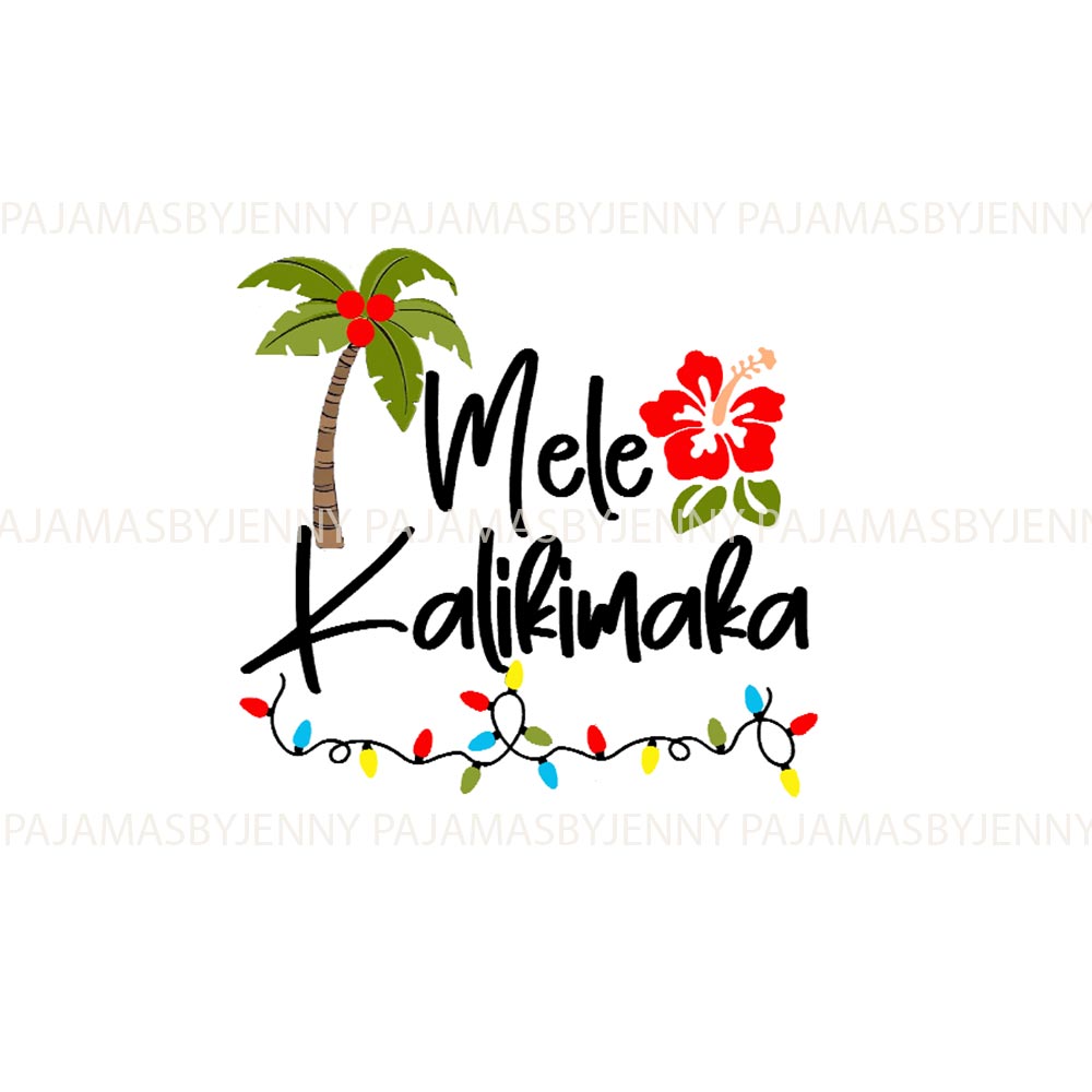 Mele Kalikimaka and Christmas Theme Matching Christmas PJs For Dogs Mele Kalikimaka and Christmas Theme Matching Christmas PJs For Dogs