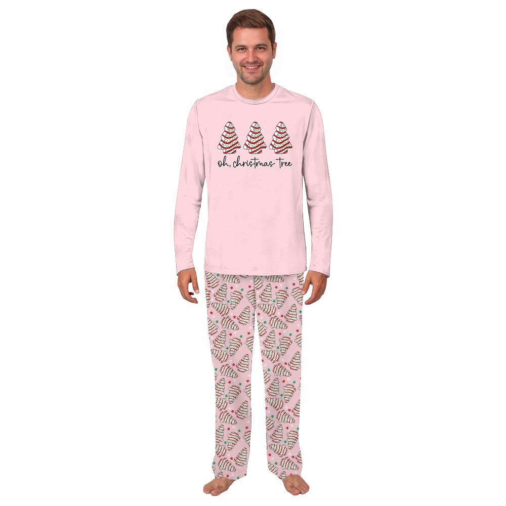Pink Christmas Tree Cake Dog Family Matching Pajamas Pink Christmas Tree Cake Dog Family Matching Pajamas