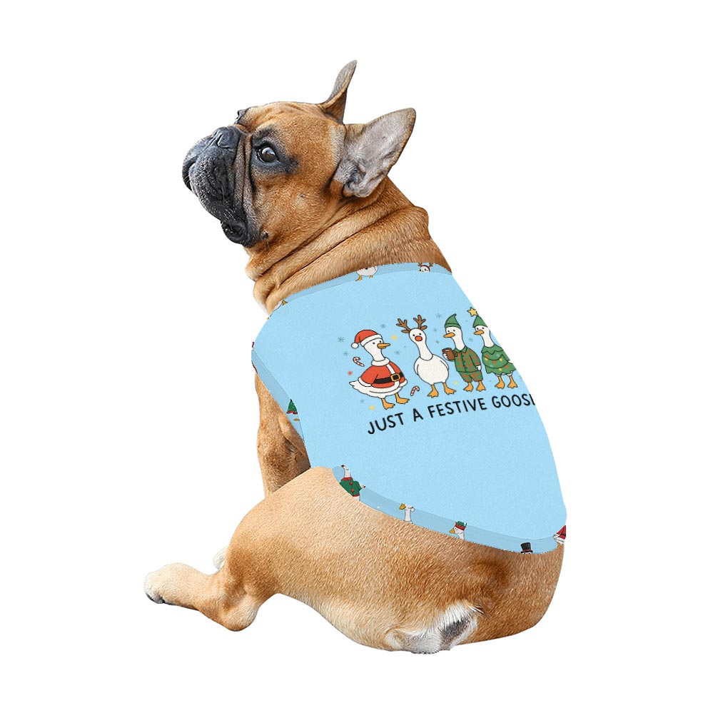 Blue Just A Festive Goose Quote Matching Christmas PJs For Family Blue Just A Festive Goose Quote Matching Christmas PJs For Family