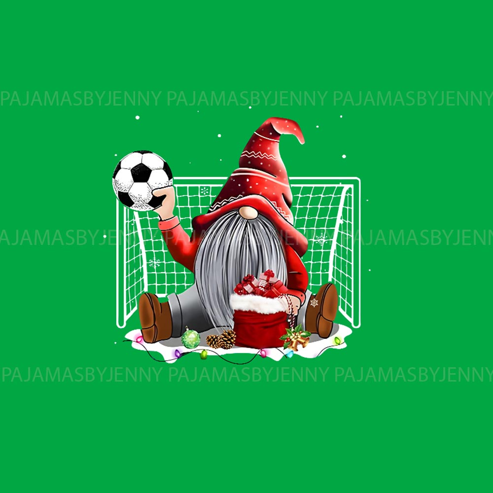Gnome Playing Christmas Soccer People And Dog Matching Pajamas Gnome Playing Christmas Soccer People And Dog Matching Pajamas