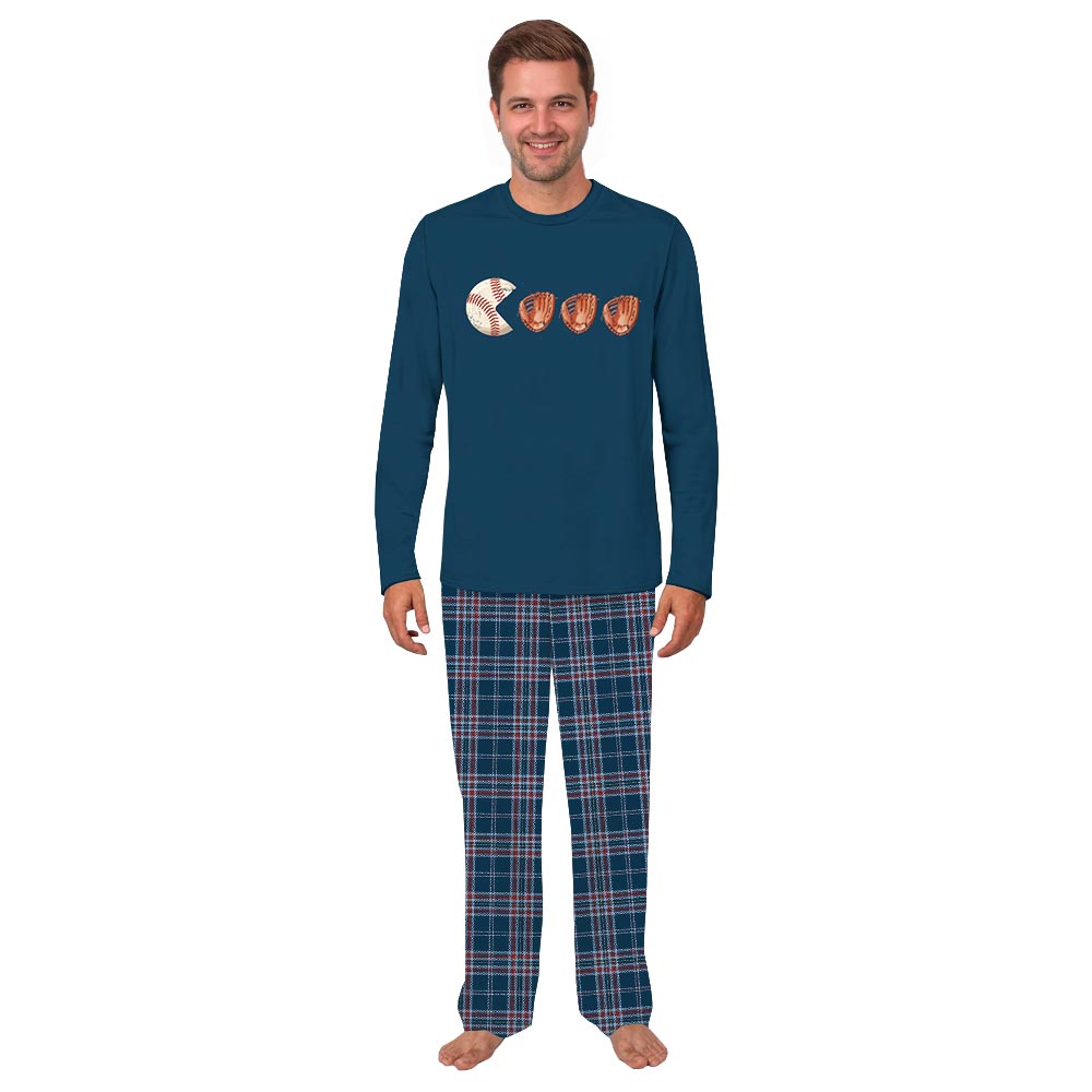 Navy Gift for Baseball Lover Dog Family Matching Pajamas