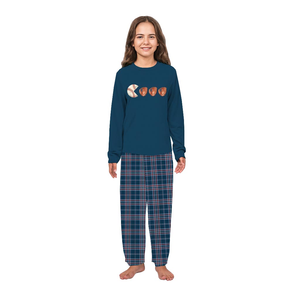 Navy Gift for Baseball Lover Dog Family Matching Pajamas