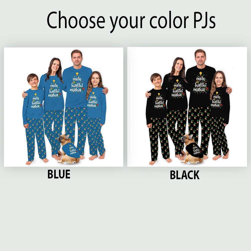 Tropical Hawaiian Christmas Saying Matching PJs Family And Dog Tropical Hawaiian Christmas Saying Matching PJs Family And Dog