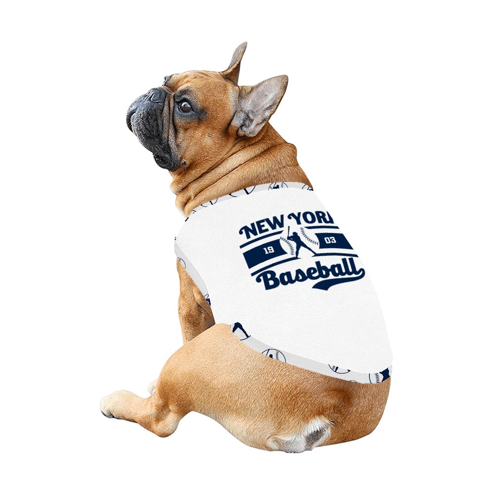 White New York Yankees Baseball Dog And Me Matching Pajamas