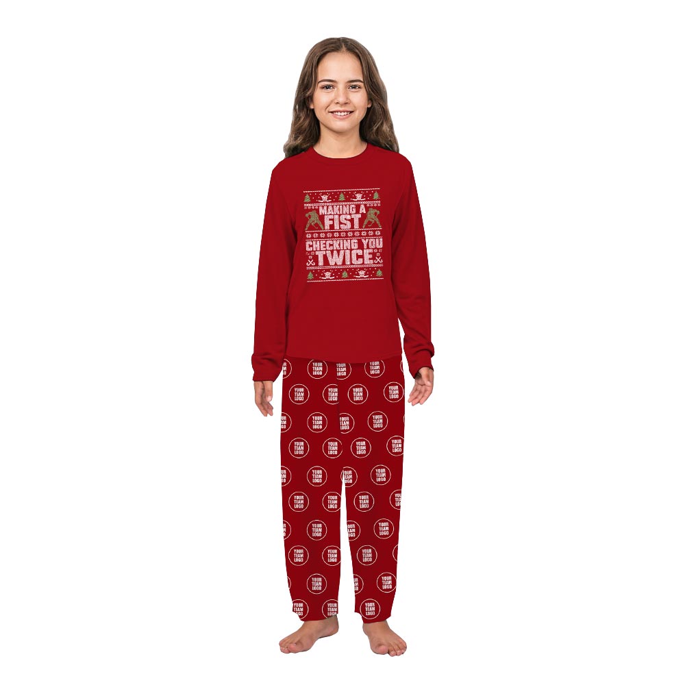 Making a Fist Quote Logo Custom Christmas Holiday Pajamas