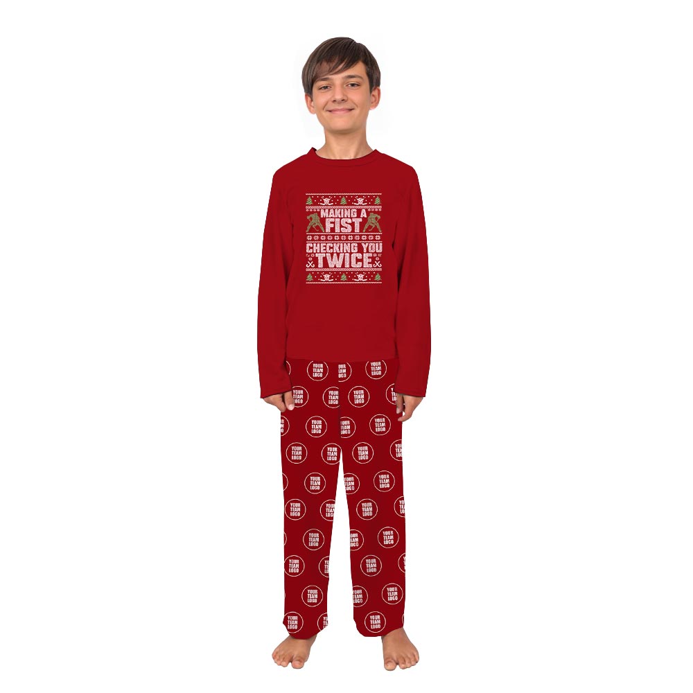 Making a Fist Quote Logo Custom Christmas Holiday Pajamas