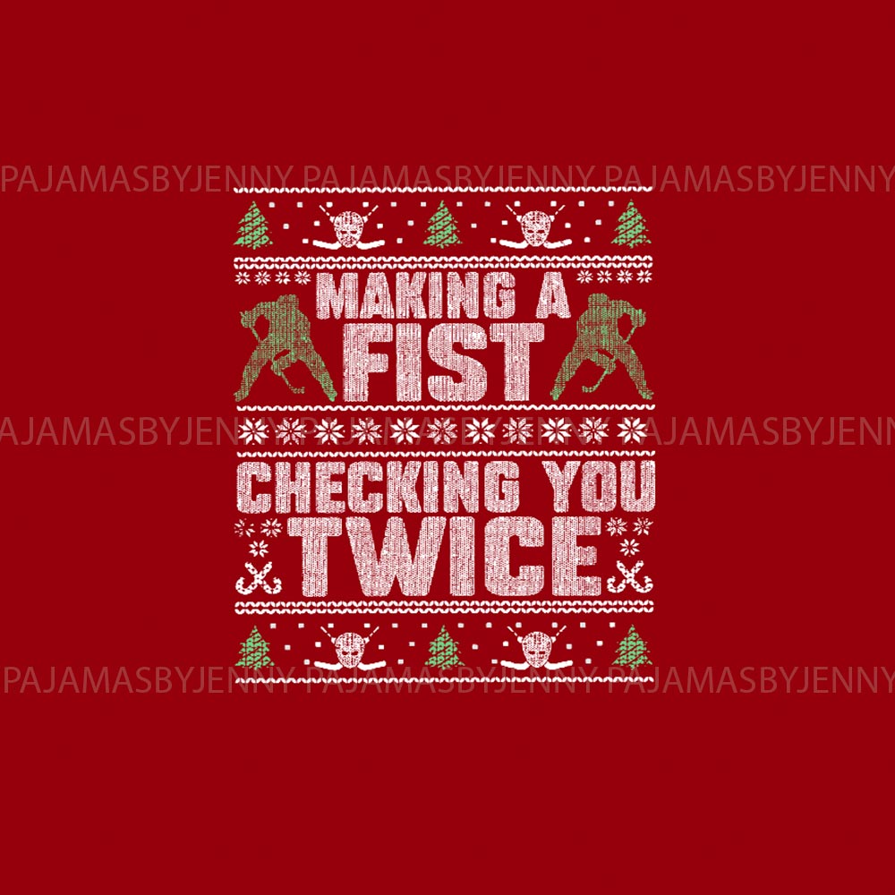 Making a Fist Quote Logo Custom Christmas Holiday Pajamas