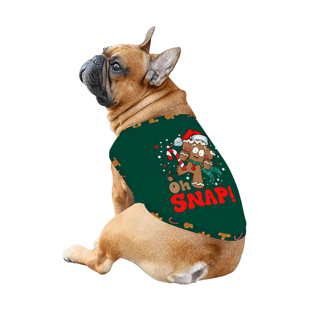 Gingerbread Family Pajamas With Dog and Oh Snap Saying Gingerbread Family Pajamas With Dog and Oh Snap Saying