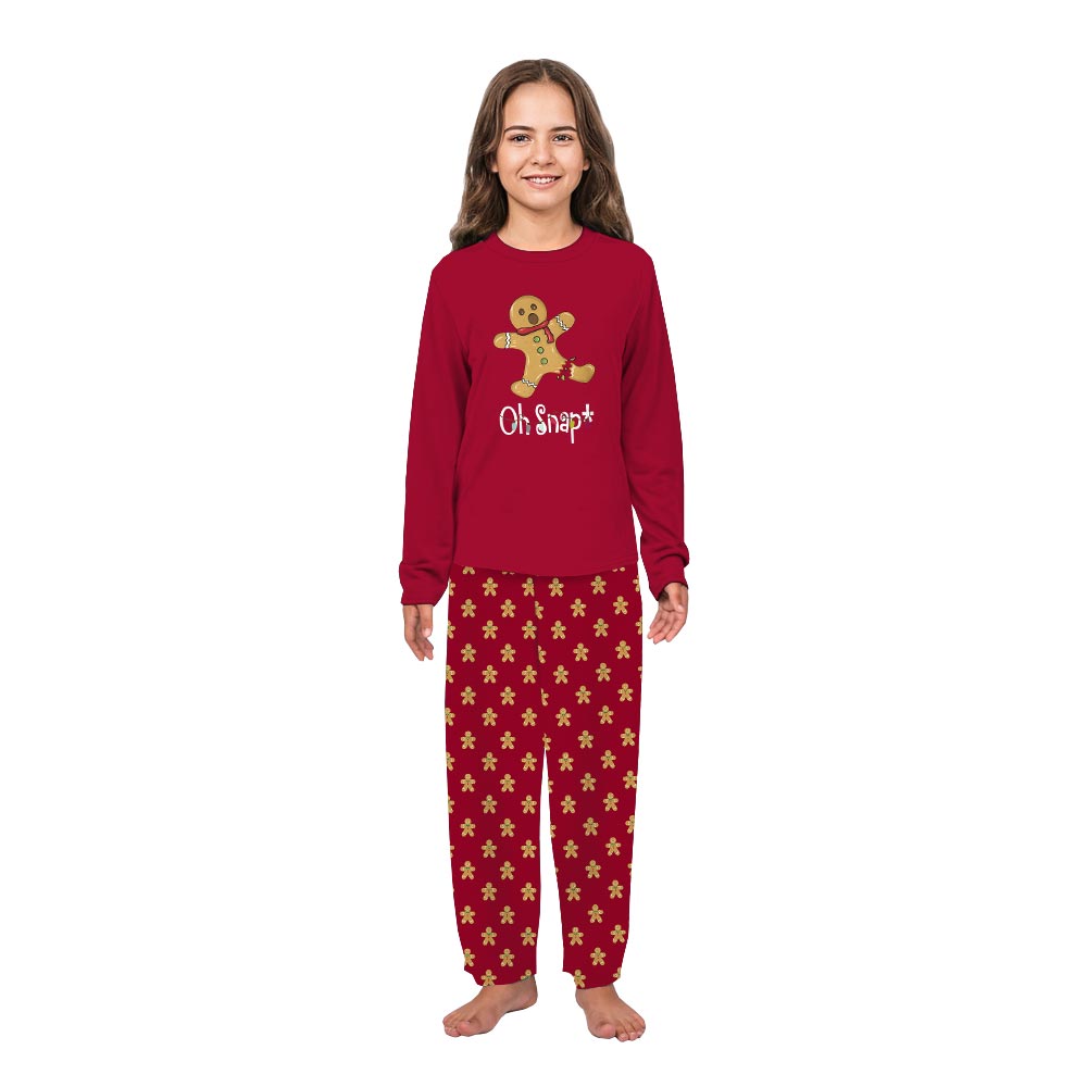 Red Oh Snap Gingerbread Quote Matching Christmas With Dog Pajamas Red Oh Snap Gingerbread Quote Matching Christmas With Dog Pajamas