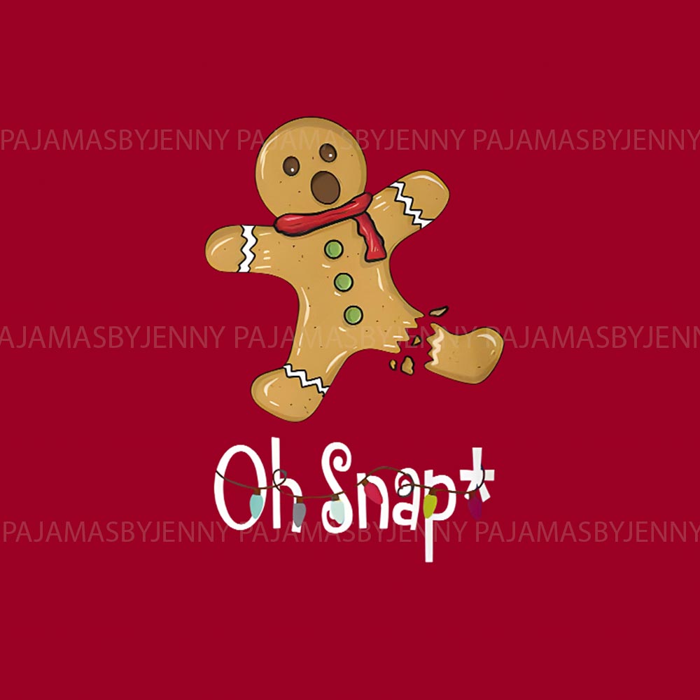 Red Oh Snap Gingerbread Quote Matching Christmas With Dog Pajamas Red Oh Snap Gingerbread Quote Matching Christmas With Dog Pajamas