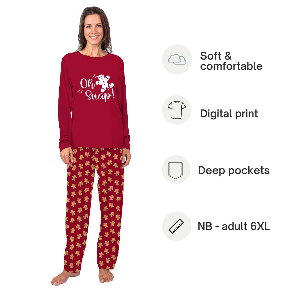 Oh Snap Gingerbread Man Family And Dog Holiday Pajamas Oh Snap Gingerbread Man Family And Dog Holiday Pajamas