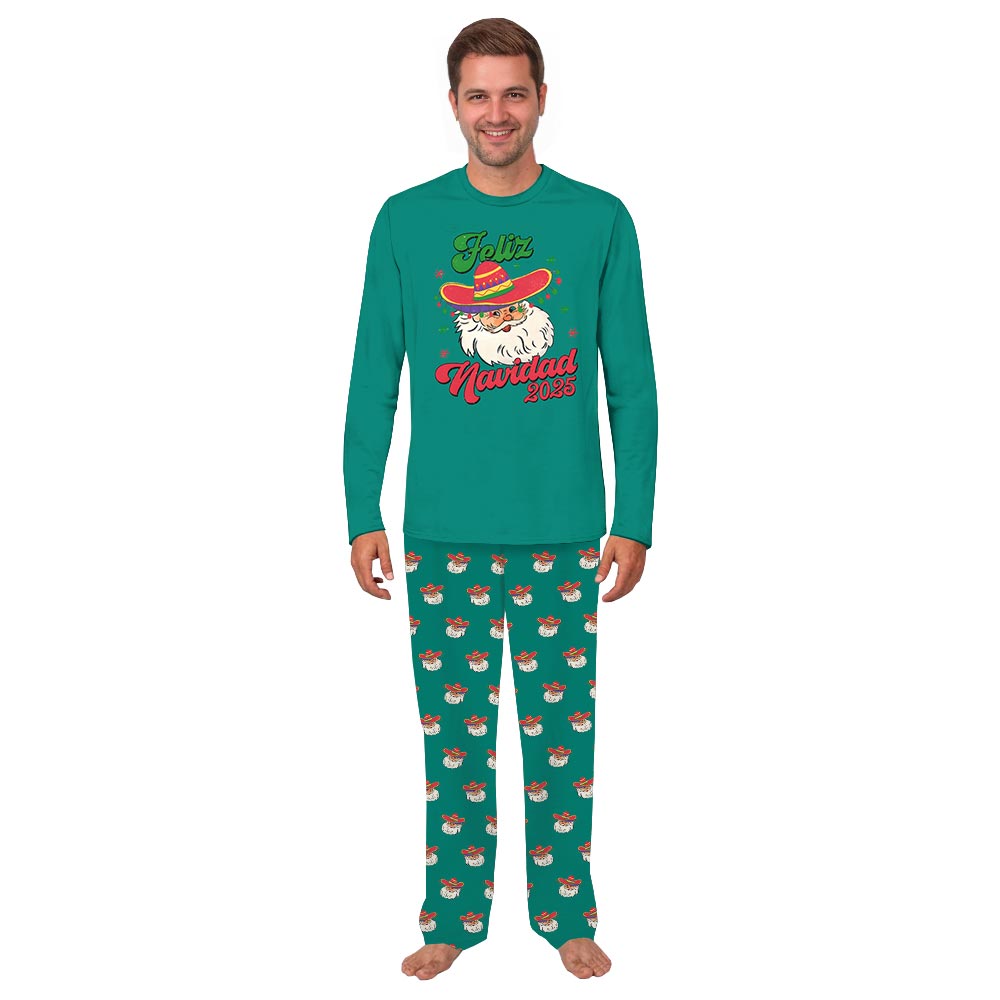 Fun Feliz Navidad Christmas Santa Matching Dog Family Pajamas Fun Feliz Navidad Christmas Santa Matching Dog Family Pajamas