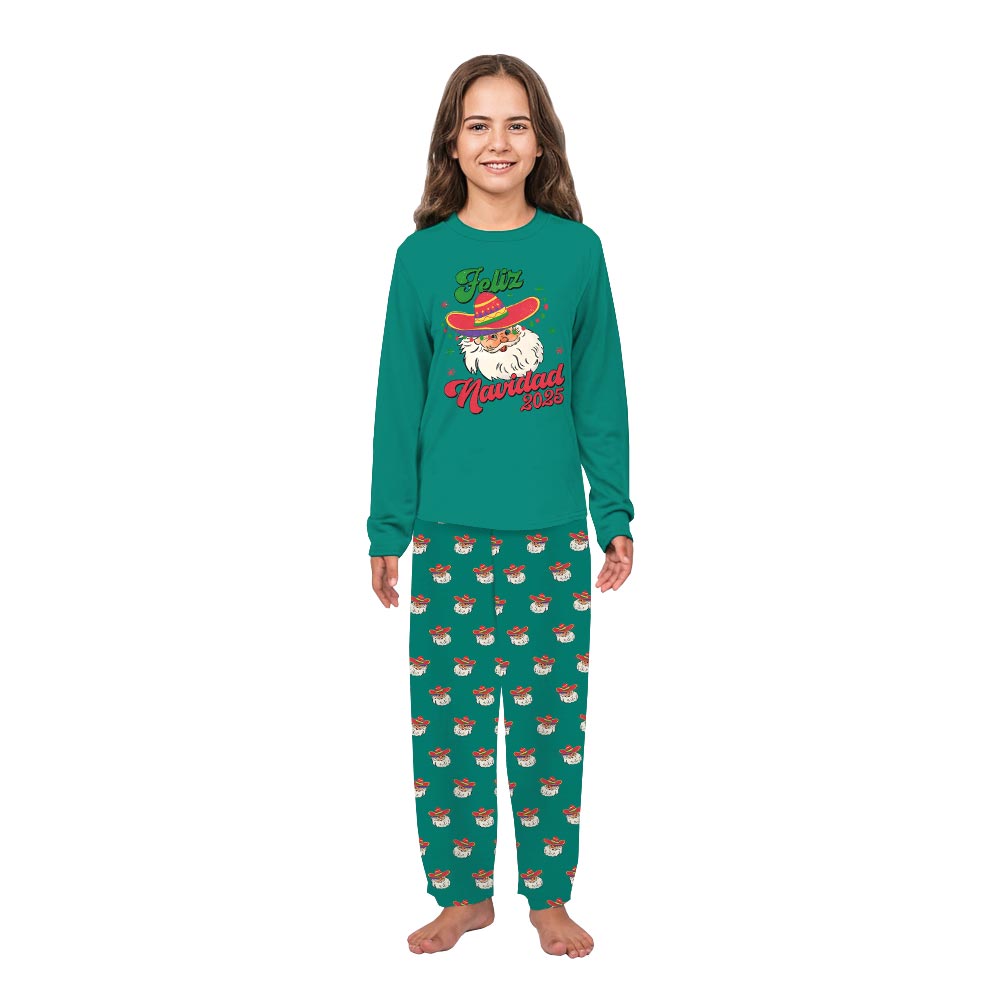 Fun Feliz Navidad Christmas Santa Matching Dog Family Pajamas Fun Feliz Navidad Christmas Santa Matching Dog Family Pajamas