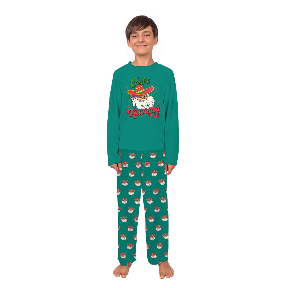 Fun Feliz Navidad Christmas Santa Matching Dog Family Pajamas Fun Feliz Navidad Christmas Santa Matching Dog Family Pajamas