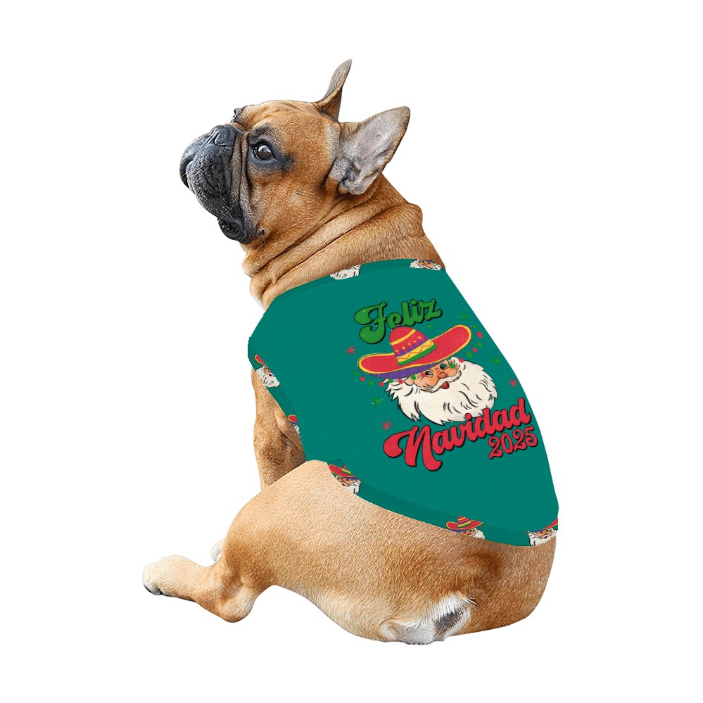 Fun Feliz Navidad Christmas Santa Matching Dog Family Pajamas Fun Feliz Navidad Christmas Santa Matching Dog Family Pajamas