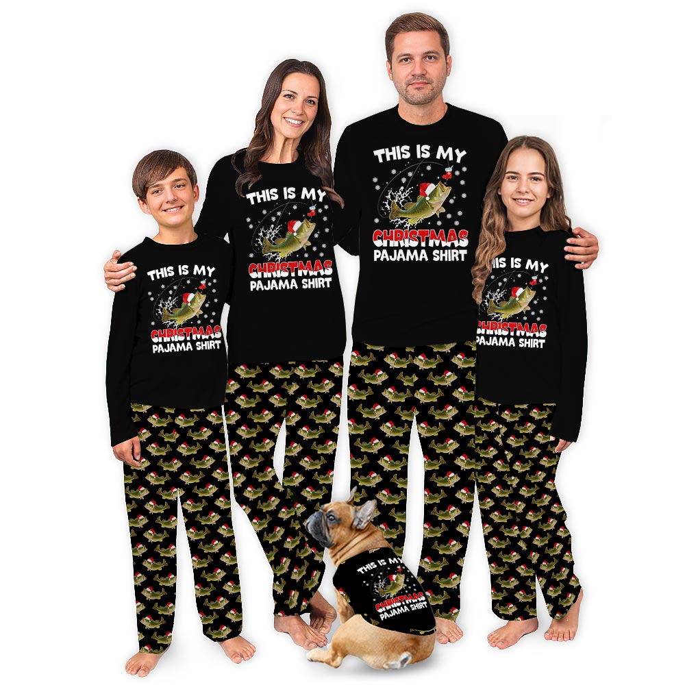 Festive Christmas Fish Matching Pjs Family And Dog Festive Christmas Fish Matching Pjs Family And Dog