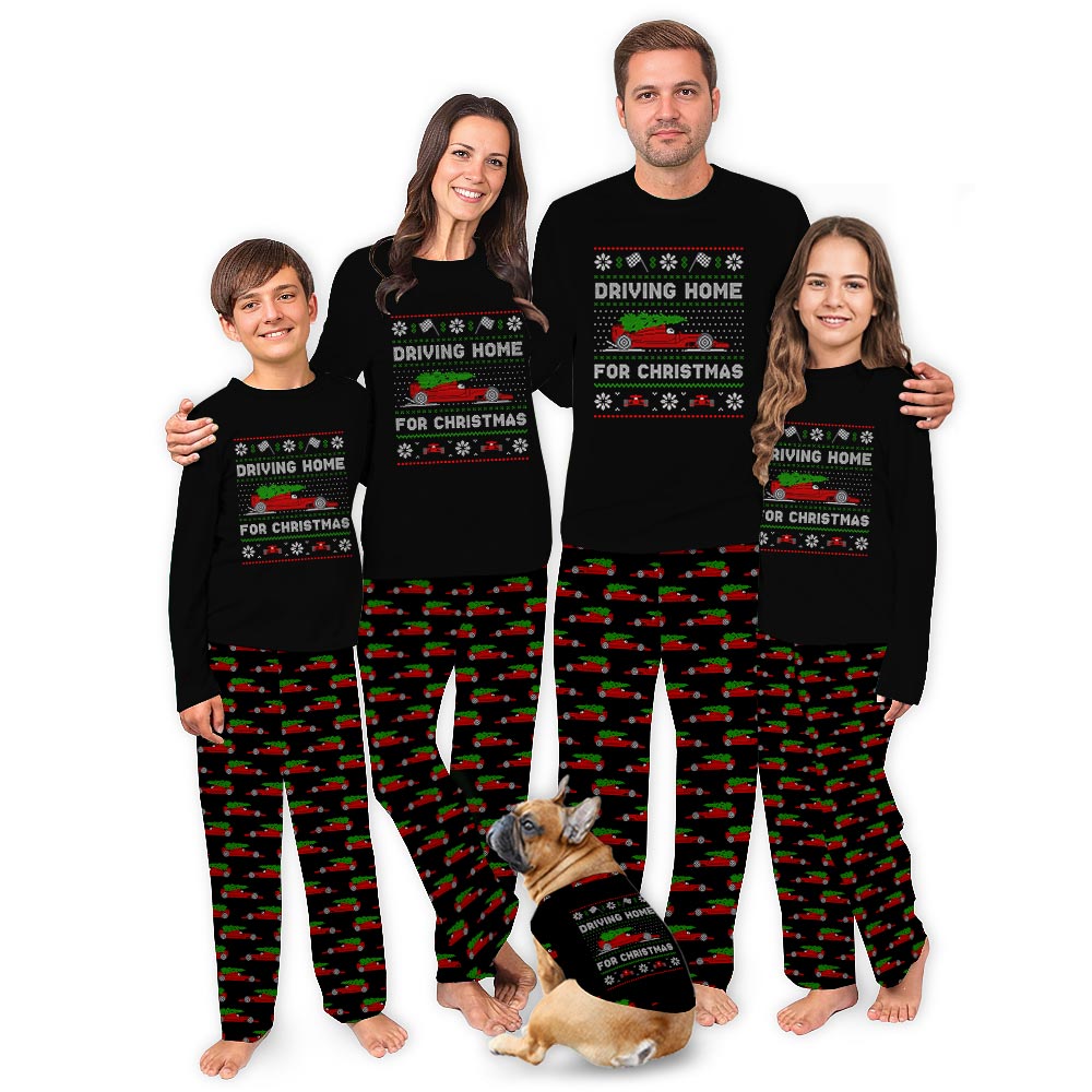 Driving Home for Christmas Matching Dog Pyjamas Driving Home for Christmas Matching Dog Pyjamas
