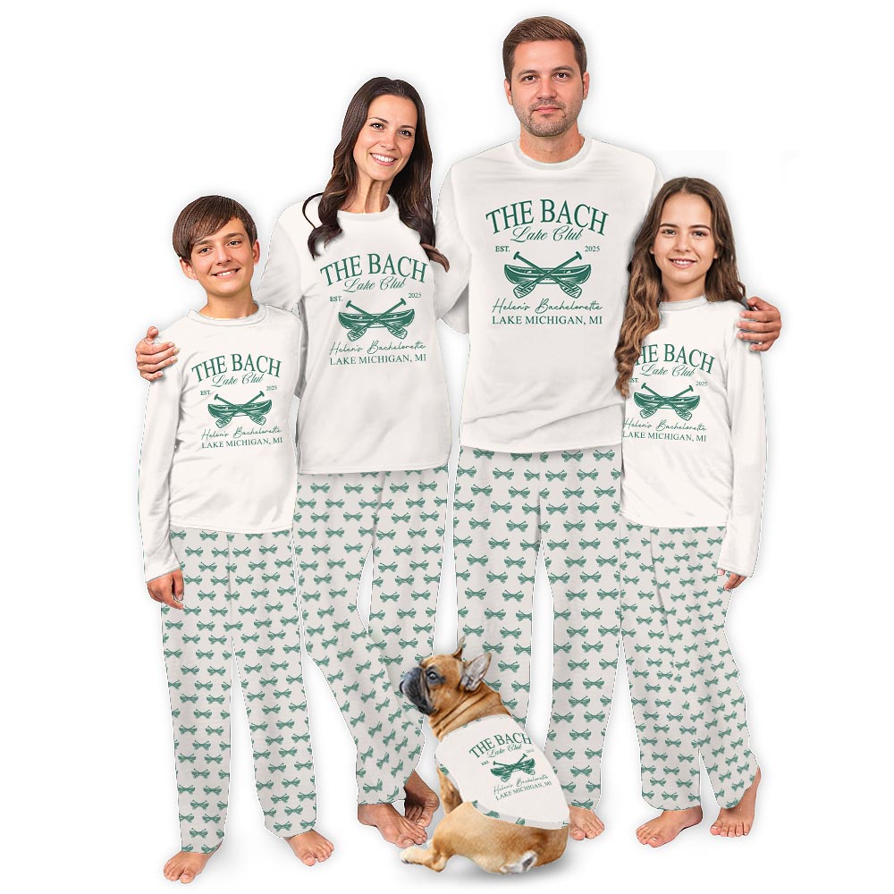 Bachelorette Custom Family Pajamas with The Bach Lake Theme