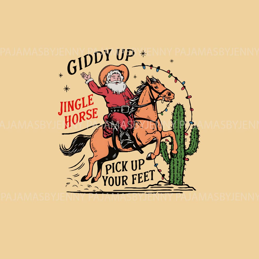 Festive Retro Cowboy Santa Western Christmas Matching Dog Pajamas Festive Retro Cowboy Santa Western Christmas Matching Dog Pajamas
