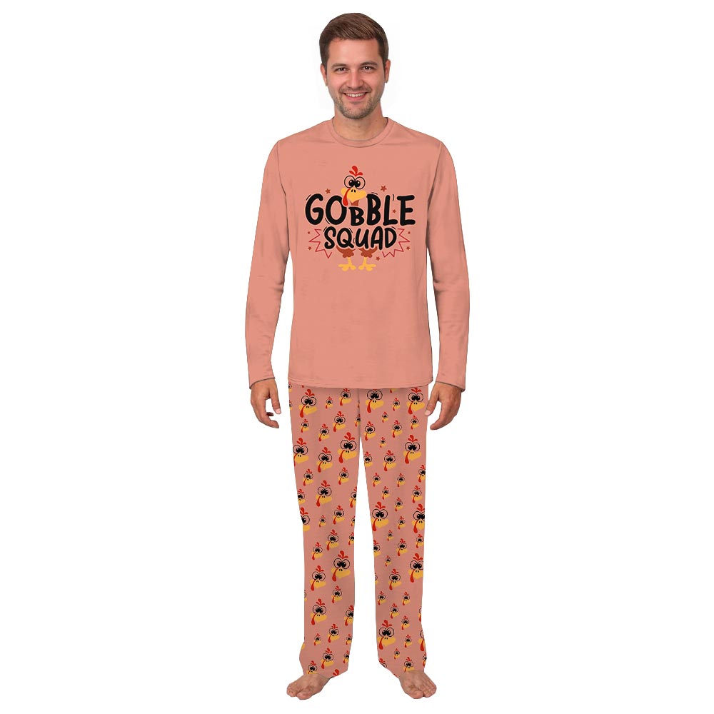 Gobble Squad Turkey Thanksgiving Matching PJs With Your Dog Gobble Squad Turkey Thanksgiving Matching PJs With Your Dog
