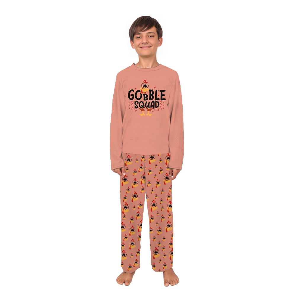 Gobble Squad Turkey Thanksgiving Matching PJs With Your Dog Gobble Squad Turkey Thanksgiving Matching PJs With Your Dog