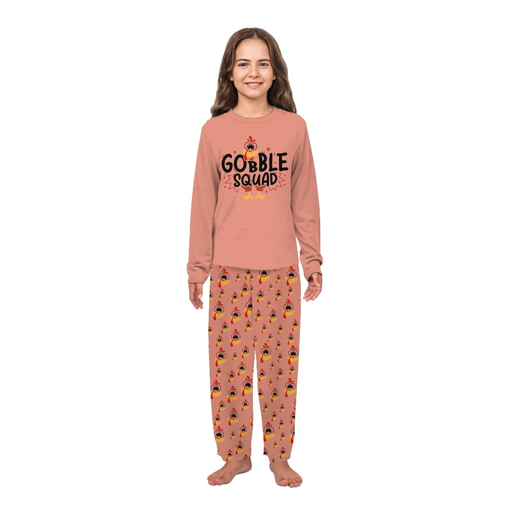 Gobble Squad Turkey Thanksgiving Matching PJs With Your Dog Gobble Squad Turkey Thanksgiving Matching PJs With Your Dog