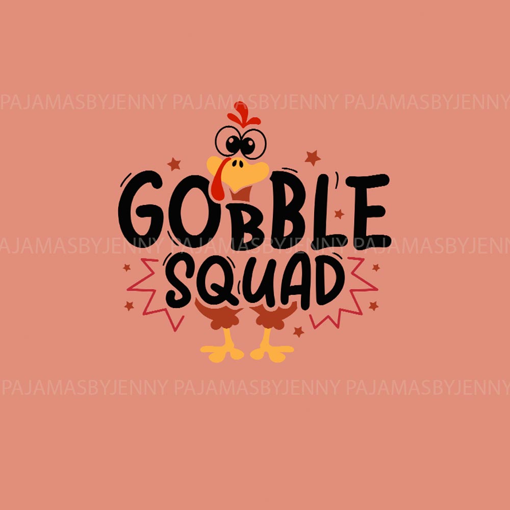 Gobble Squad Turkey Thanksgiving Matching PJs With Your Dog Gobble Squad Turkey Thanksgiving Matching PJs With Your Dog