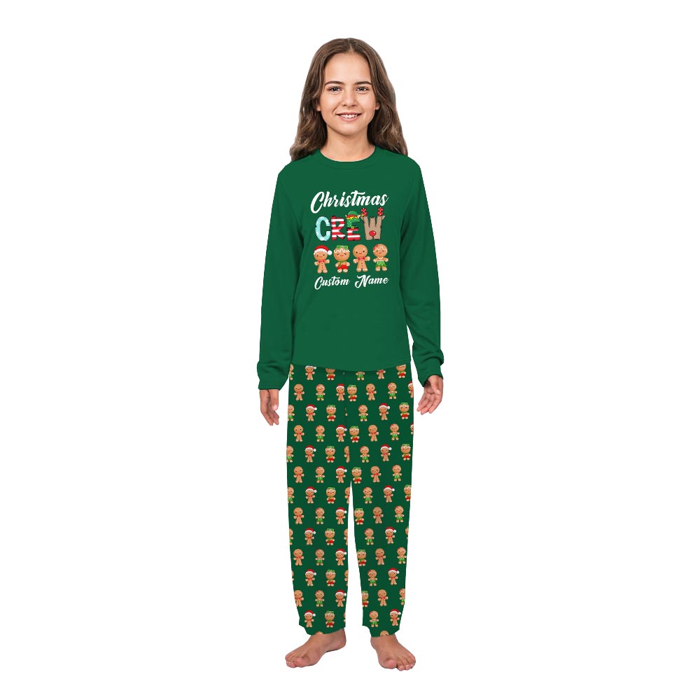 Gingerbread Christmas Crew Personalized Family Holiday Pajamas Gingerbread Christmas Crew Personalized Family Holiday Pajamas