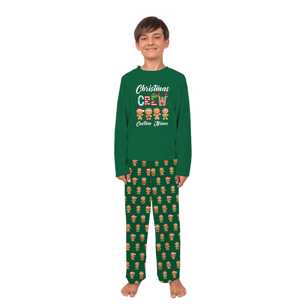 Gingerbread Christmas Crew Personalized Family Holiday Pajamas Gingerbread Christmas Crew Personalized Family Holiday Pajamas