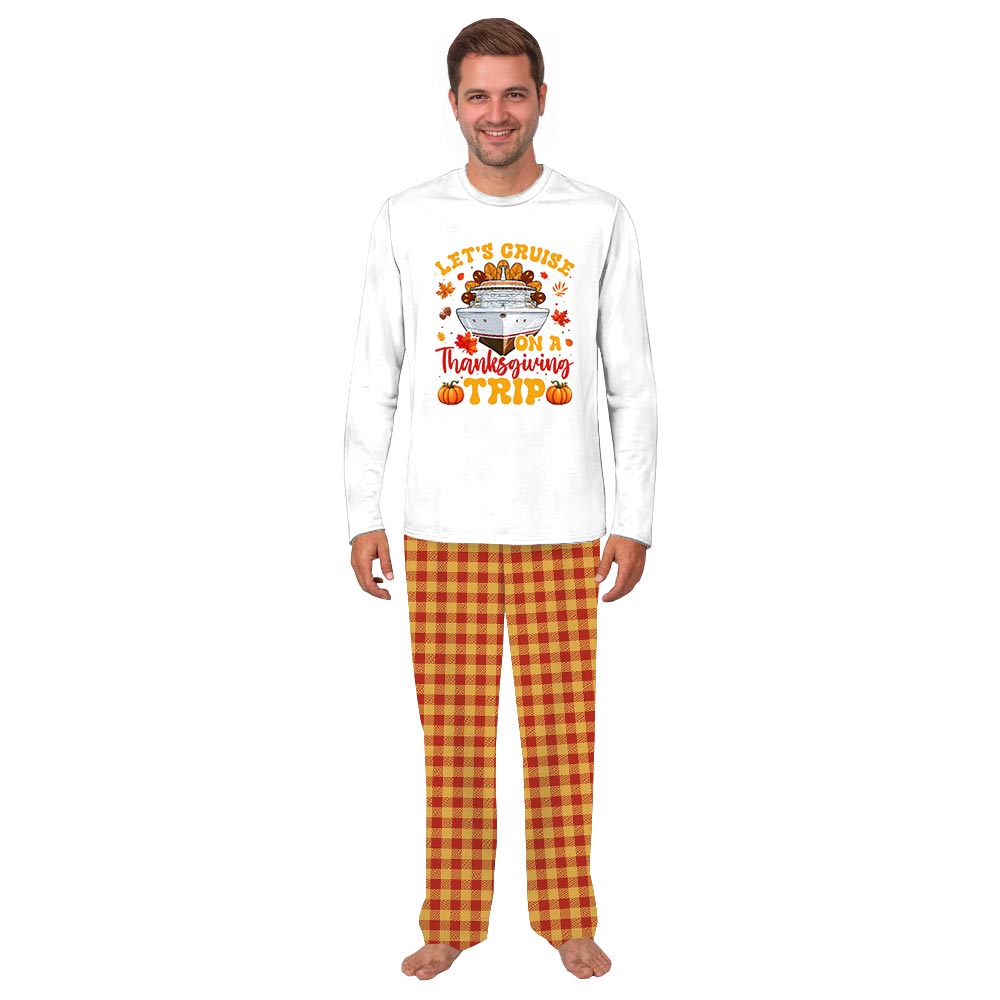 Cruise on A Thanksgiving Trip Quote Matching Pajamas Including Dog