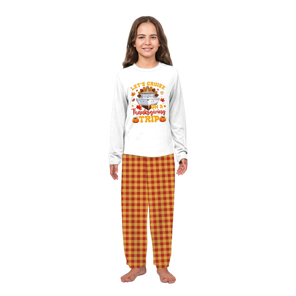 Cruise on A Thanksgiving Trip Quote Matching Pajamas Including Dog