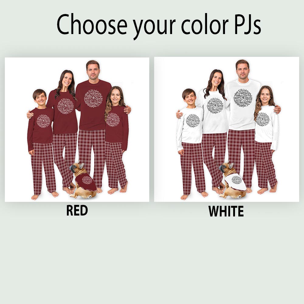 Family Pajamas Thanksgiving with Festive Fall Pattern and Turkey Family Pajamas Thanksgiving with Festive Fall Pattern and Turkey