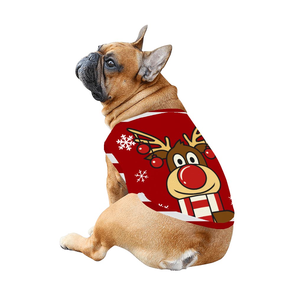 Red Reindeer Xmas Pjs For Family And Dog
