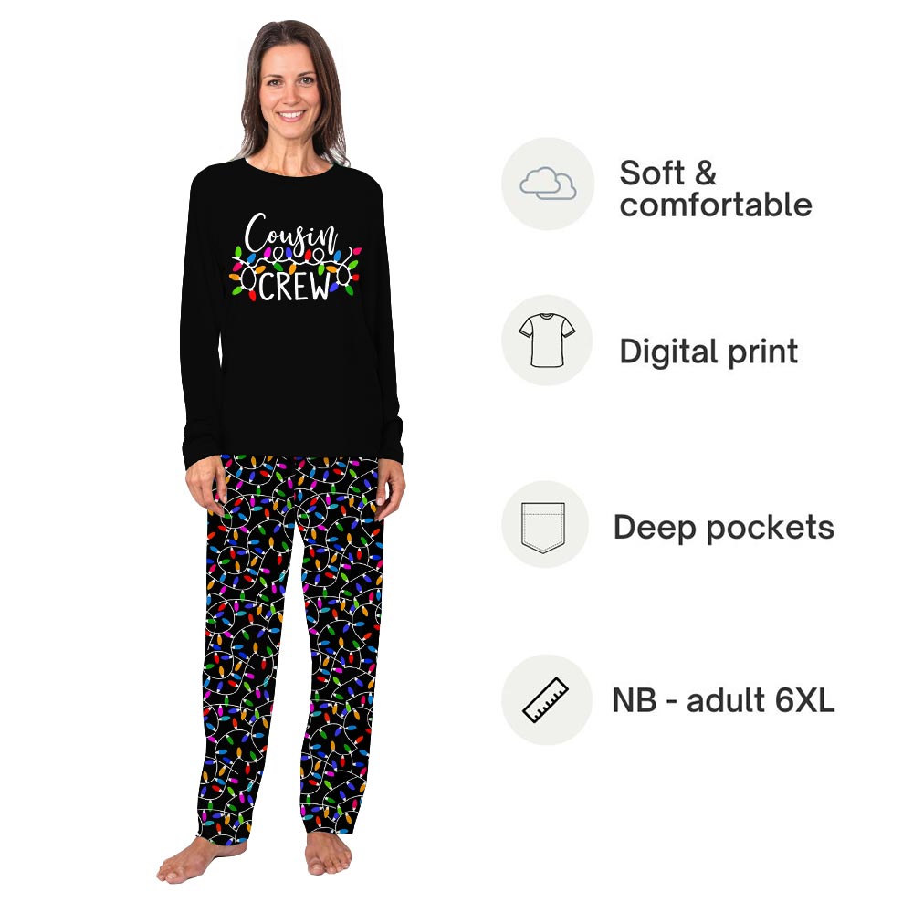 Xmas Lights Cousin Crew Christmas Dog And Owner Pajamas Xmas Lights Cousin Crew Christmas Dog And Owner Pajamas