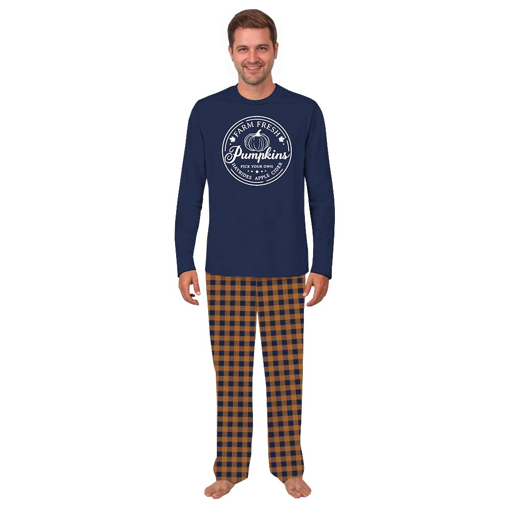 Farm Fresh Pumpkins Thanksgiving Family Pajama Sets