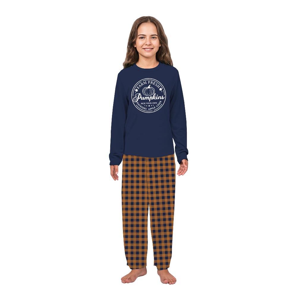 Farm Fresh Pumpkins Thanksgiving Family Pajama Sets