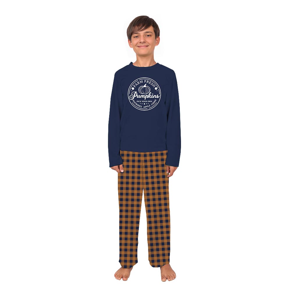 Farm Fresh Pumpkins Thanksgiving Family Pajama Sets