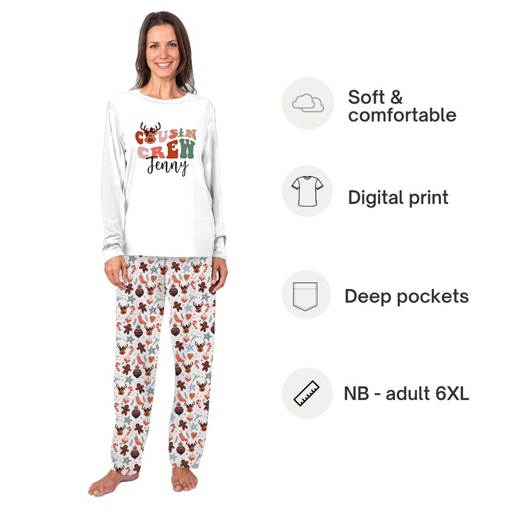 Reindeer Cousin Crew Personalized Family Pajama Sets Reindeer Cousin Crew Personalized Family Pajama Sets